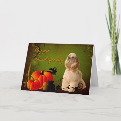 Cocker Spaniel Thankgiving Card