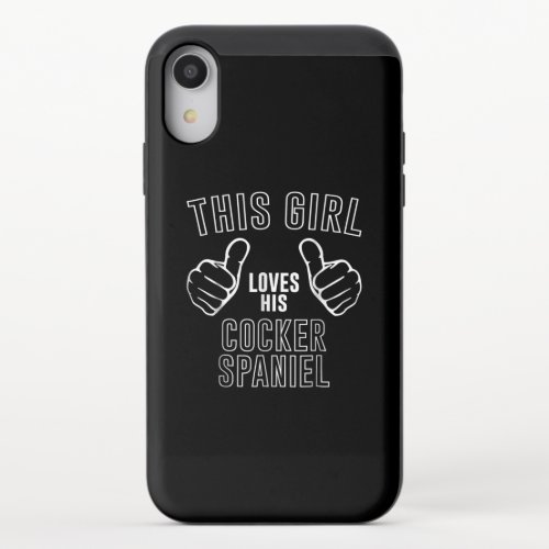 Cocker Spaniel This Girl Loves His Cocker Spaniel iPhone XR Slider Case