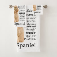 Cocker Spaniel Traits Bath Towel Set
