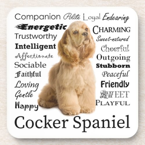 Cocker Spaniel Traits Coasters