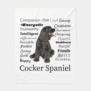 Cocker Spaniel Traits Fleece Blanket