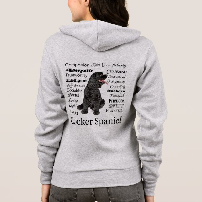 Cocker Spaniel Traits Hoodie (Back)