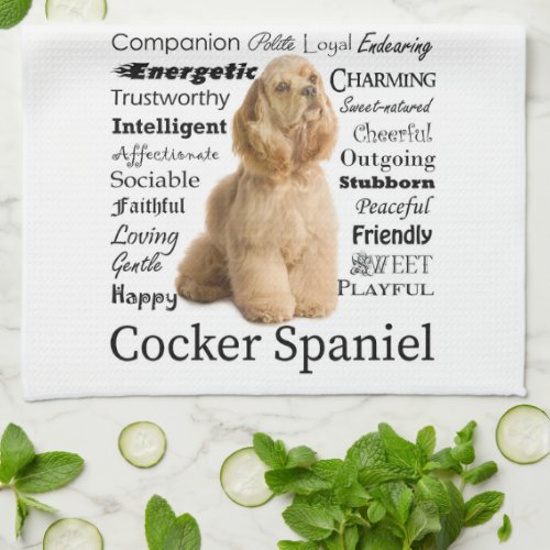 Cocker Spaniel Traits Kitchen Towel