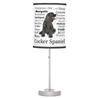 Cocker Spaniel Traits Lamp by ForLoveofDogs at Zazzle