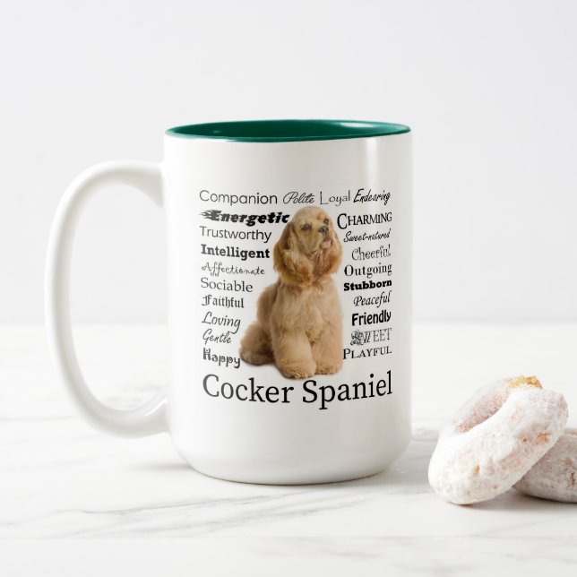 Cocker Spaniel Traits Mug (With Donut)