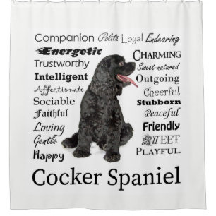 Cocker Spaniel Traits Shower Curtain