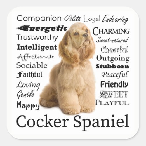 Cocker Spaniel Traits Stickers