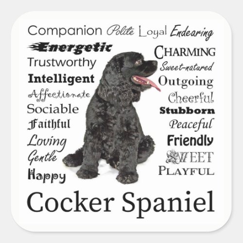 Cocker Spaniel Traits Stickers