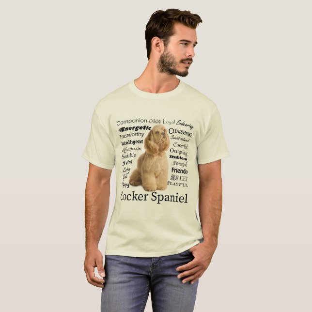Cocker Spaniel Traits T-Shirt (Front Full)