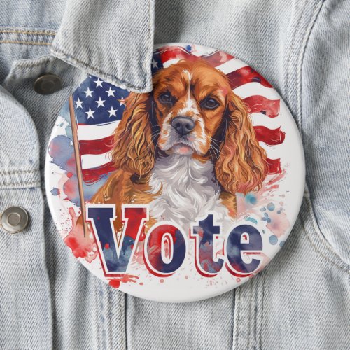Cocker Spaniel US Elections Vote for a Change Button