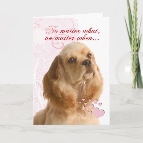 Cocker Spaniel Valentine Holiday Card