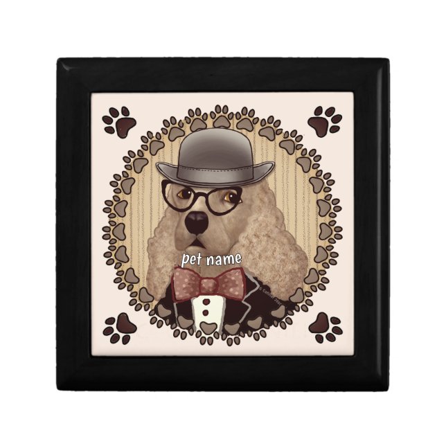 Cocker Spaniel wearing glasses Gift Box (Front)
