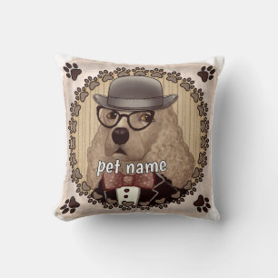 Cocker Spaniel wearing glasses Pillow