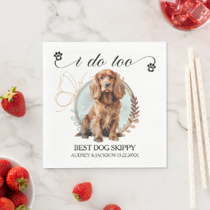 Cocker Spaniel Wedding Napkins With Dogs Photo