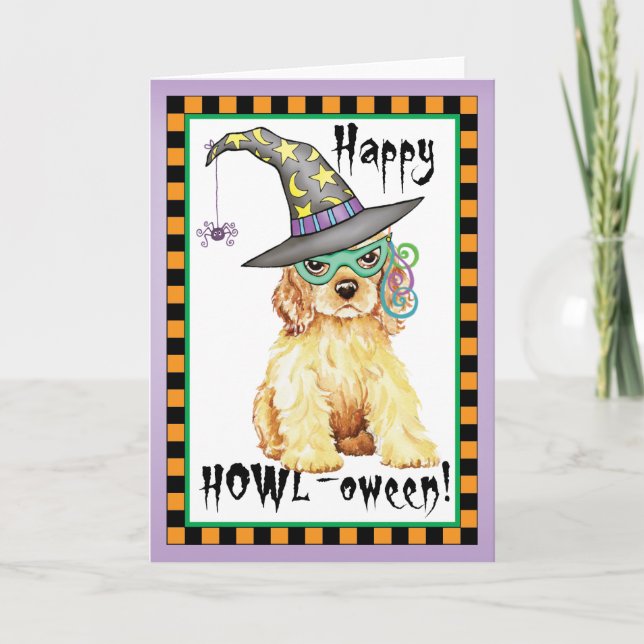 Cocker Spaniel Witch Card (Front)