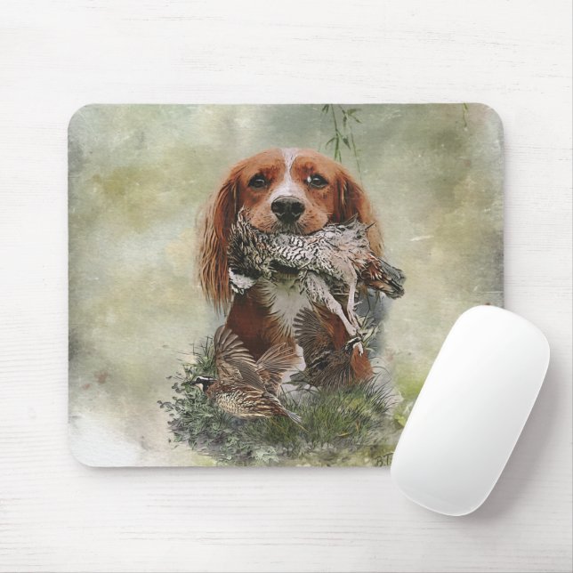 Cocker Spaniel with Grey partridge Mouse Pad (With Mouse)