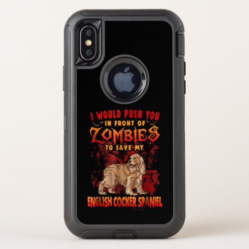 Cocker Spaniel  Zombies To Save My English Cocker OtterBox Defender iPhone XS Case