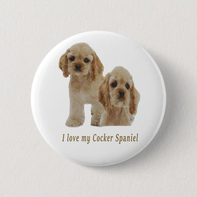cocker spaniels button (Front)