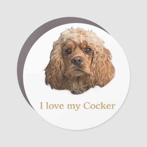 cocker spaniels car magnet