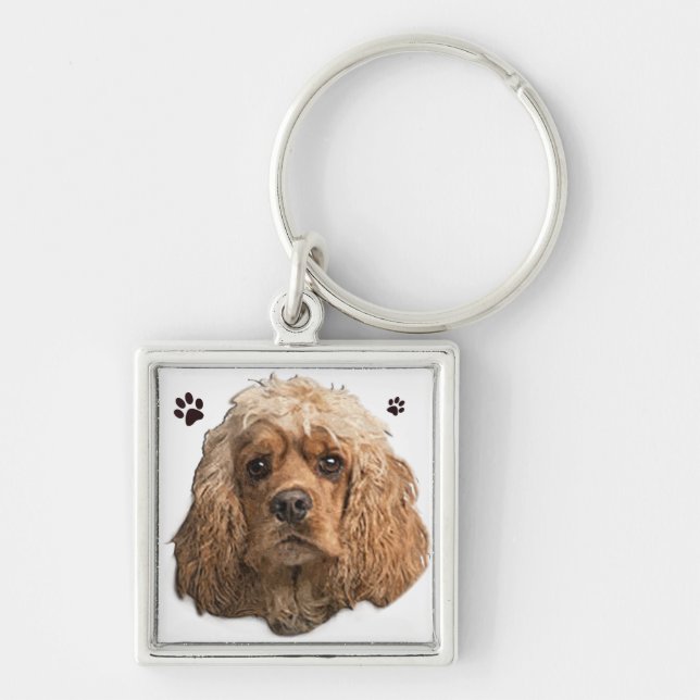 cocker Spaniels Keychain (Front)