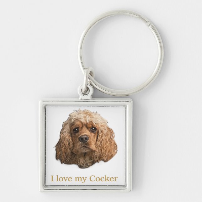 cocker spaniels keychain (Front)