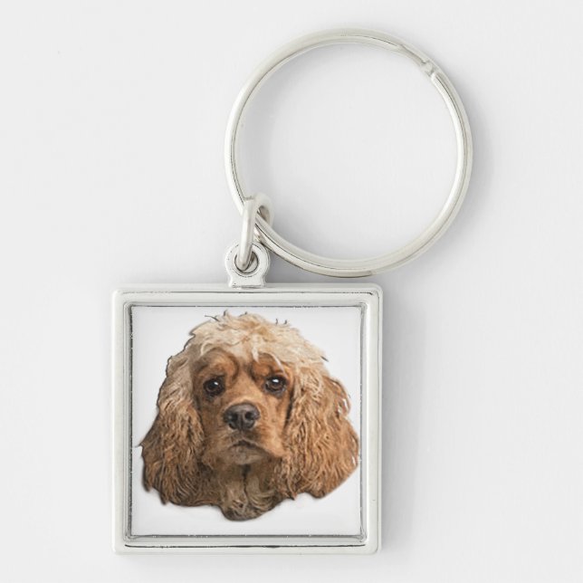 cocker Spaniels Keychain (Front)