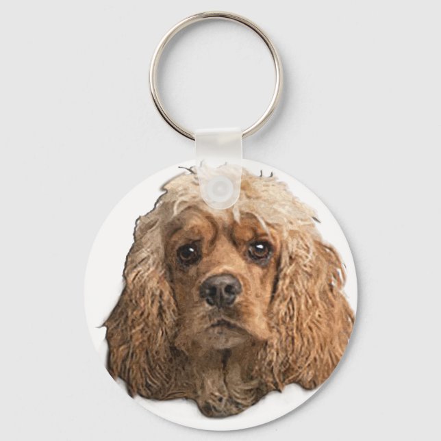 cocker Spaniels Keychain (Front)