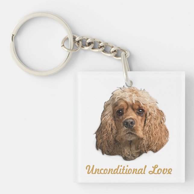 cocker Spaniels Keychain (Front)