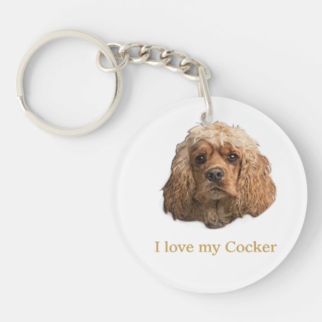 cocker Spaniels Keychain (Front)