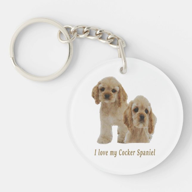 cocker spaniels keychain (Front)