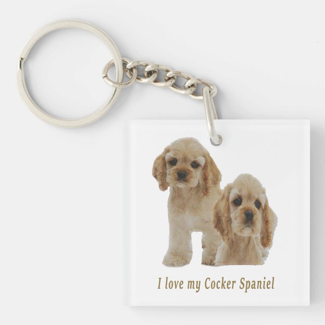 cocker spaniels keychain (Front)