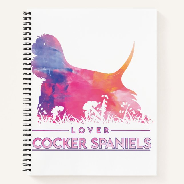 Cocker Spaniels lover Paint Color Notebook (Front)