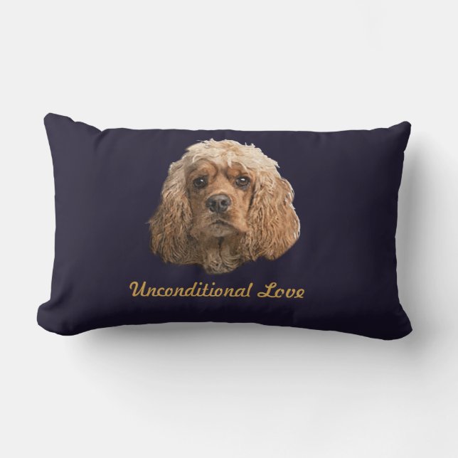 cocker Spaniels Lumbar Pillow (Front)