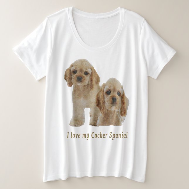 cocker spaniels plus size T-Shirt (Design Front)