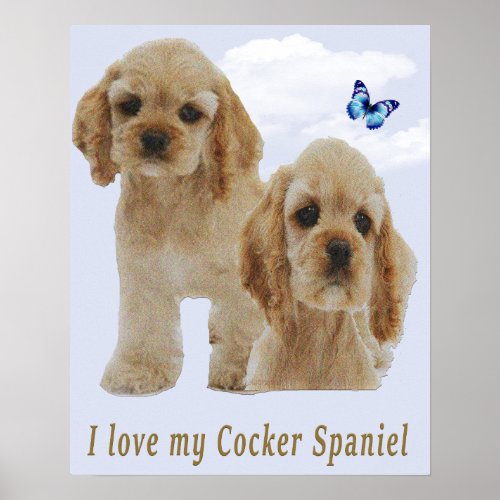 cocker spaniels poster