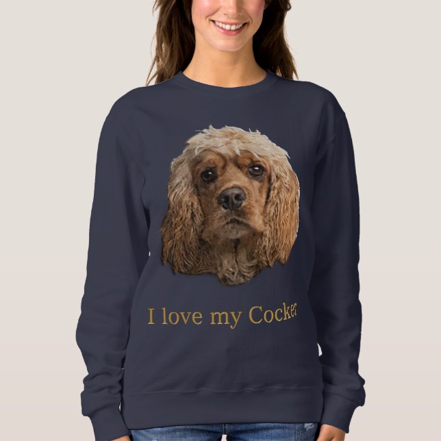 cocker spaniels sweatshirt (Front)
