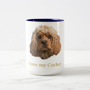 cocker spaniels Two-Tone coffee mug