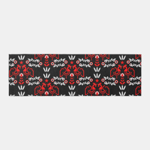 Cockerel Scandinavian Folk Art   Outdoor Rug