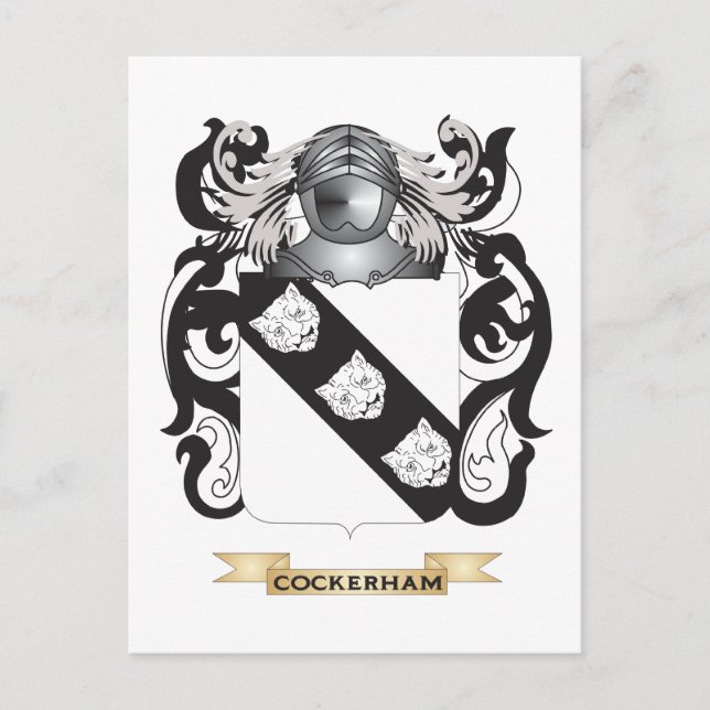 Cockerham Coat of Arms Postcard (Front)