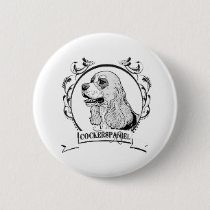 Cockerspaniel T-shirt Button