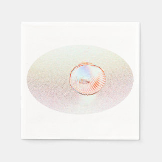 cockle shell invert outline seashell design paper napkins