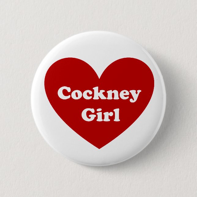 Cockney Girl Pinback Button (Front)