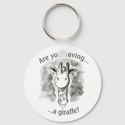 Cockney Rhyming Slang Giraffe Keychain