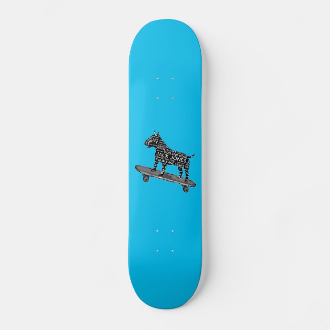 Cockney Slang Bull Terrier Skateboard Deck (Front)