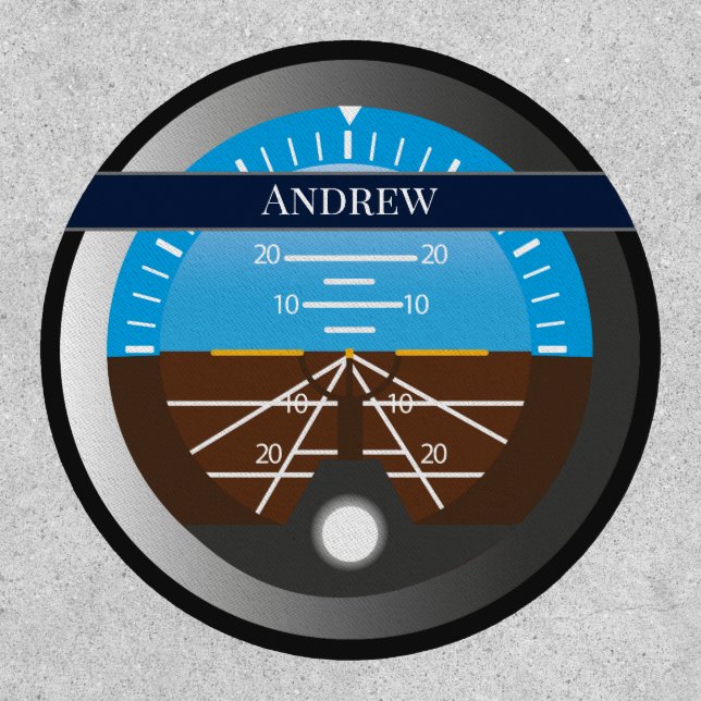 Cockpit Attitude Instrument Pilot Patch (Front)