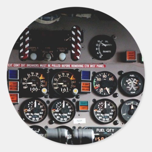 Cockpit Classic Round Sticker