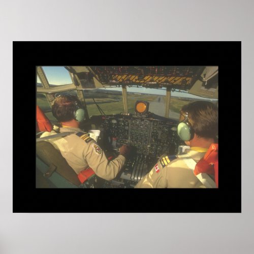 Cockpit of C_130 Hercules_Military Aircraft Poster