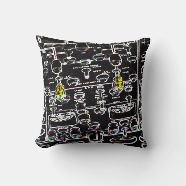 Cockpit Throw Pillow (Front)