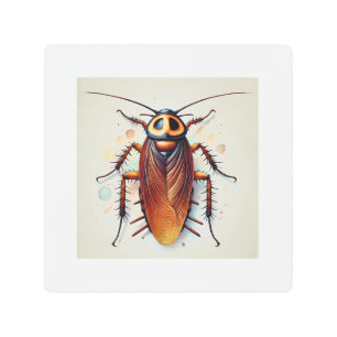 Cockroach 051024IREF234 - Watercolor Metal Print