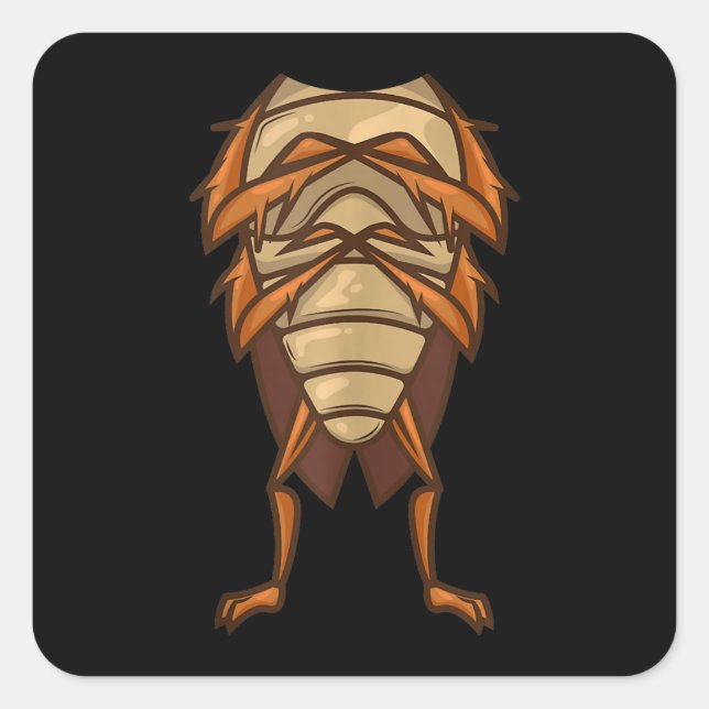 Cockroach Costume Halloween Easy Cosplay Square Sticker (Front)